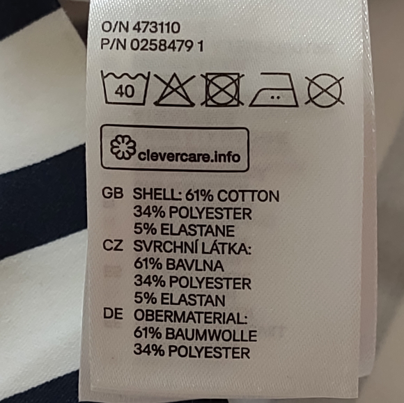 Striped bodycon form fitting exposed goldtone zipper - Picture 8 of 8